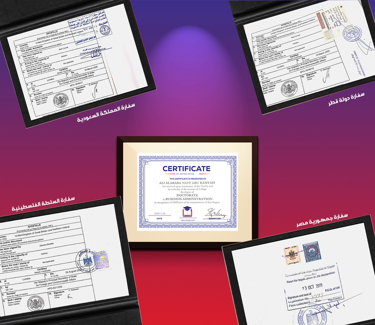 نموذج شهادة التخرج